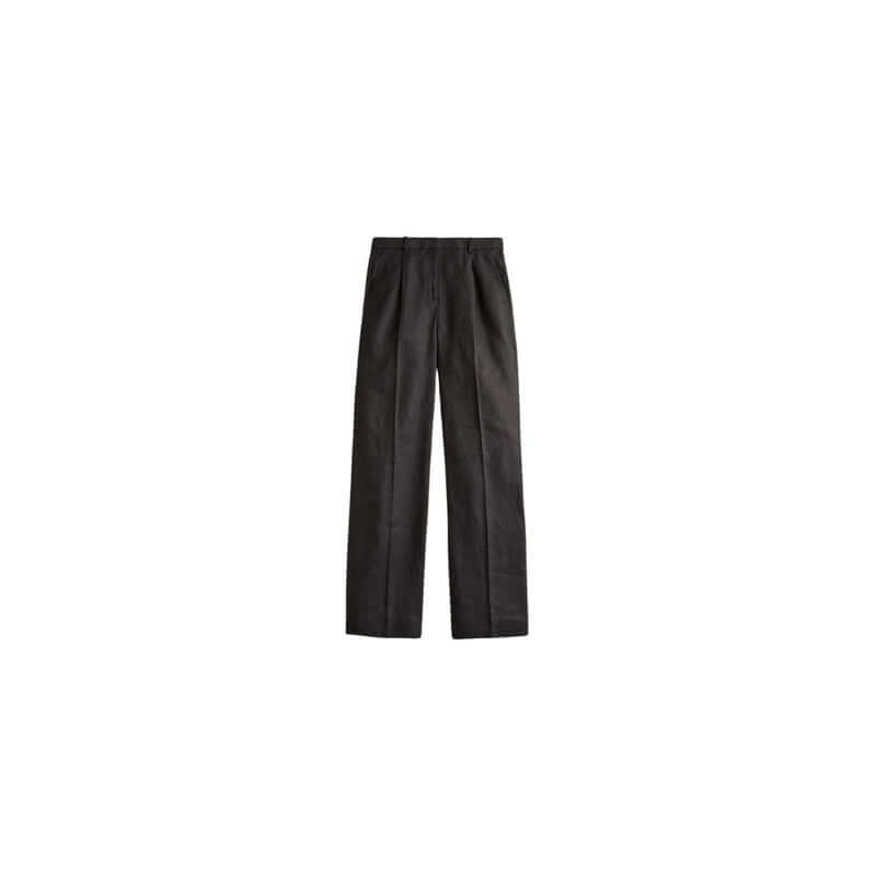 Men's black formal trousers, tailored fit, versatile for work or special occasions.