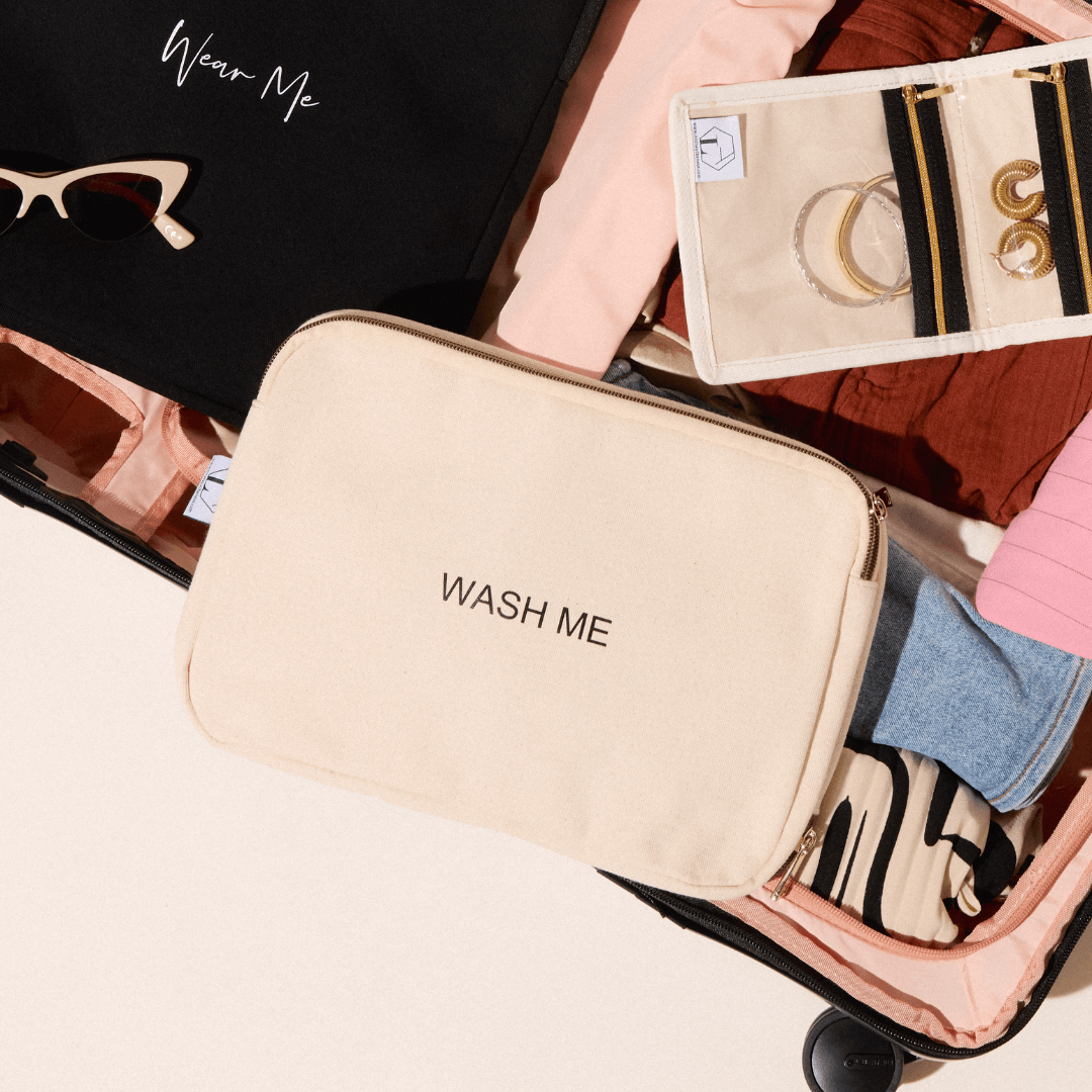 double sided packing cubes to organize clean and dirty clothes