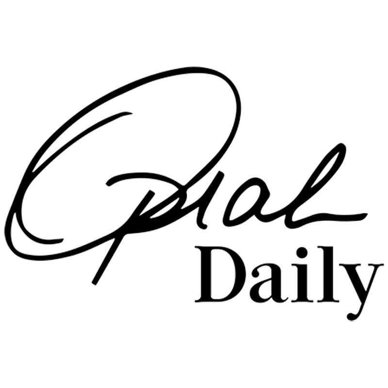 Logo of Opal Daily in elegant script font for branding and promotional purposes.